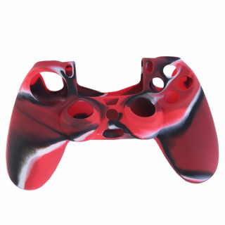 Dualshock 4 Silikonska zaščitna prevleka za kontroler (rdeč- camo) PS4