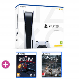 Paket PlayStation®5 825 GB - Marvel's Spider-Man Miles Morales + Demon's Souls (remake) PS5