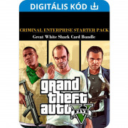 Grand Theft Auto V + Criminal Enterprise Starter Pack + Great White Shark Card (PC) prenos 