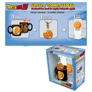 DRAGON BALL - kozarec 29cl + obesek za ključe + mini skodelica "Crystal Ball" Merch