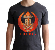 STAR WARS - Majica s kratkimi rokavi "I REBEL" temno siva - nov kroj (XL) 