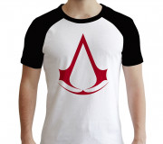 ASSASSIN´S CREED - majica s kratkimi rokavi "Crest" belo-črna - premium (M) 