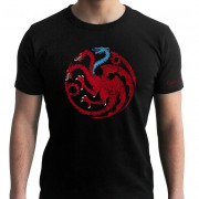 GAME OF THRONES - T-shirt Targaryen Viserion black - new fit (L) 