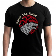 GAME OF THRONES - majica s kratkimi rokavi Bend the Knee - črna - nov kroj (XL) 