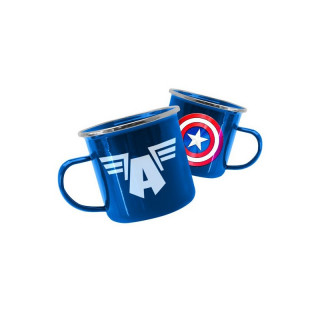 MARVEL - Pločevinasta skodelica Marvel Avengers Captain America Merch