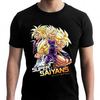 DRAGON BALL - Majica s kratkimi rokavi "DBZ/ Saiyans" črna (Velikost S) Merch