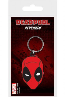 Gumijasti obesek za ključe Marvel Comics Deadpool Face 6 cm Merch