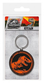 Gumijasti obesek za ključe z logotipom Jurassic World Fallen Kingdom 6 cm Merch