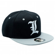 DEATH NOTE - kapa Snapback - črno-siva - L 