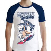 Sonic - Moška majica "Sonict" belo-modra - premium- M 