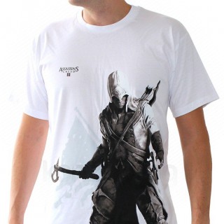 ASSASSIN´S CREED - majica s kratkimi rokavi "Connor stand up" moški SS bela - osnovna (L) Merch