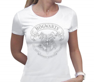 HARRY POTTER - Majica s kratkimi rokavi "Hogwarts" ženska bela - osnovna (M) Merch