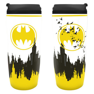 DC COMICS - Potovalna skodelica "Batman" (belo-rumeno-črna) Merch