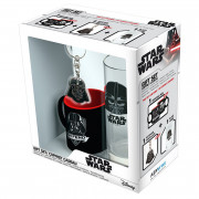 STAR WARS - Pck Glass 29cl + obesek za ključe + mini skodelica "Darth Vader" 