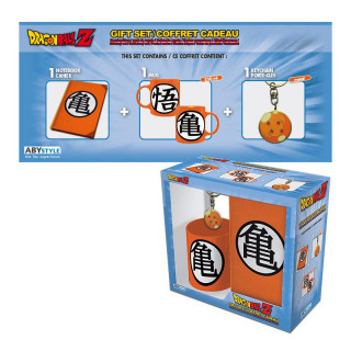 DRAGON BALL -- Skodelica 320 ml + obesek za ključe + zvezek "Kame Symbol" Merch