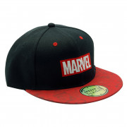 MARVEL - kapa Snapback - črna in rdeča - logotip 