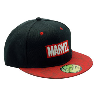 MARVEL - kapa Snapback - črna in rdeča - logotip Merch