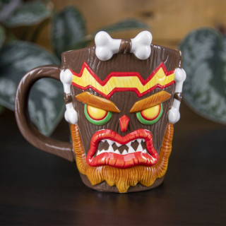 CRASH BANDICOOT - oblikovana 3D skodelica Uka Uka Crash Bandicoot Merch