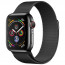 Apple Watch Series 44 mm (GPS+Cellular) Space Black iz nerjavečega jekla s črno milansko zanko thumbnail