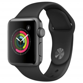 Apple Watch Series 42 mm vesoljsko sivo aluminijasto ohišje s črnim športnim pasom Mobile