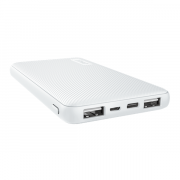 Trust PowerBank Primo Ultra-thin Powerbank (10000mAh; 15W USB-C 12W 2xUSB; bela) 