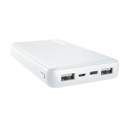 Trust PowerBank Primo Compact Powerbank (15000mAh; 15W USB-C 12W 2xUSB; bela) 