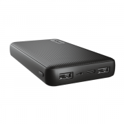 Trust PowerBank Primo Compact Powerbank (15000mAh; 15W USB-C 12W 2xUSB; črna) 