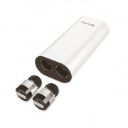 Sandberg slušalke Wireless Bluetooth Earbuds +Powerbank (BT; 2100mAh baterija; mikrofon; krom) 