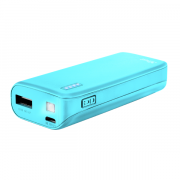 Trust PowerBank Primo Powerbank Neon Blue (4400mAh; 5W USB; indikator obremenitve; svetilka) 