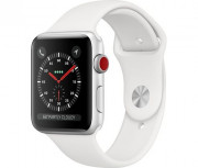 Apple Watch Nike Series GPS Cellular 42 mm srebrno aluminijasto ohišje z belim športnim pasom 