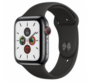 Apple Watch Series GPS+Cellular pametna ura, 44 mm, nerjaveče jeklo, siva/črna 