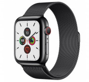 Apple Watch Series GPS+Cellular pametna ura, 44 mm, nerjaveče jeklo, siv/črn pas 