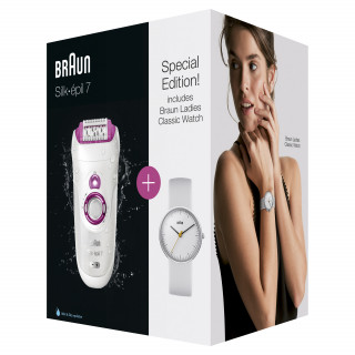 EPILATOR BRAUN SE7-521GS + ženska ura Braun Dom