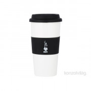 Prenosna skodelica za kavo iz črnega porcelana Bialetti "Coffe to go" 400 ml 