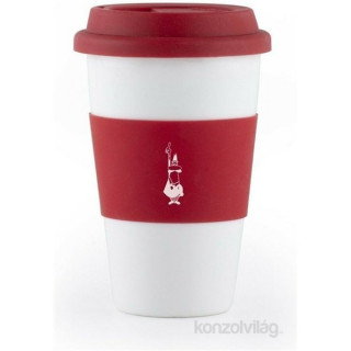 Prenosna skodelica za kavo iz rdečega porcelana Bialetti "Coffe to go" 300 ml Dom