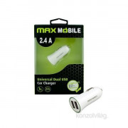 Max Mobile SC-106 2,4 A bel dual USB avtopolnilec 