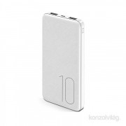 Usams 10KCD6202 2A 2x USB 10000mAh Bela powerbank 