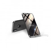 GKK GK0217 3v1 iPhone X/XS Logo Black/srebrna zaščitna torbica 