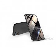 GKK GK0282 3v1 iPhone XR Črna zaščitna torbica 