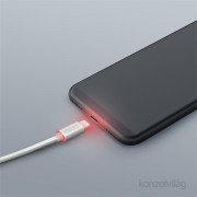 Delight srebrn iPhone Lightning podatkovni kabel z LED lučko 1m 