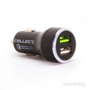 Cellect MPCB-QC3-2USB 2,4A univerzalni 2x USB avto hitri polnilec 