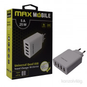 Max Mobile TR-254 5A univerzalni polnilnik 4x USB White AC Charger 