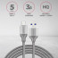 AXAGON USB-C USB-A 3.2 Gen kabel 0,5m siv thumbnail