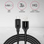 MOBIL-CASE AXAGON USB-C USB-A 2.0 kabel 0,5m črn thumbnail