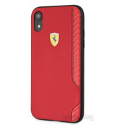 Ovitek Ferrari On-Track Racing Shield za iPhone XR iz mehke gume, rdeče barve 