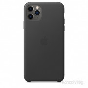 Apple iPhone 11 Pro Max črna usnjena torbica 