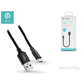 Devia ST328077 Pheez Black Micro USB podatkovni in polnilni kabel 25 cm powerbank kabel Mobile