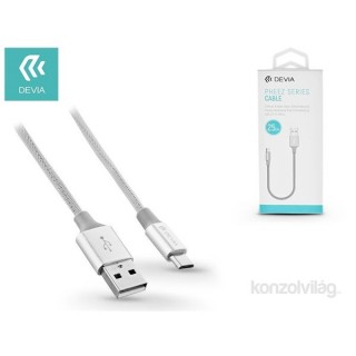 Devia ST328084 Phezz srebrna Micro USB podatkovni in polnilni kabel 25 cm powerbank kabel Mobile