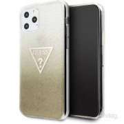 TPU ovitek GUESS za iPhone 11 Pro zlate barve z bleščicami 