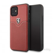 FERRARI Victory iPhone 11 Rdeča usnjena torbica 